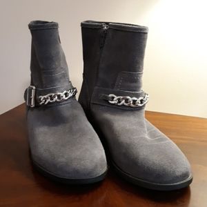 Vionic Grey Suede Booties 8M